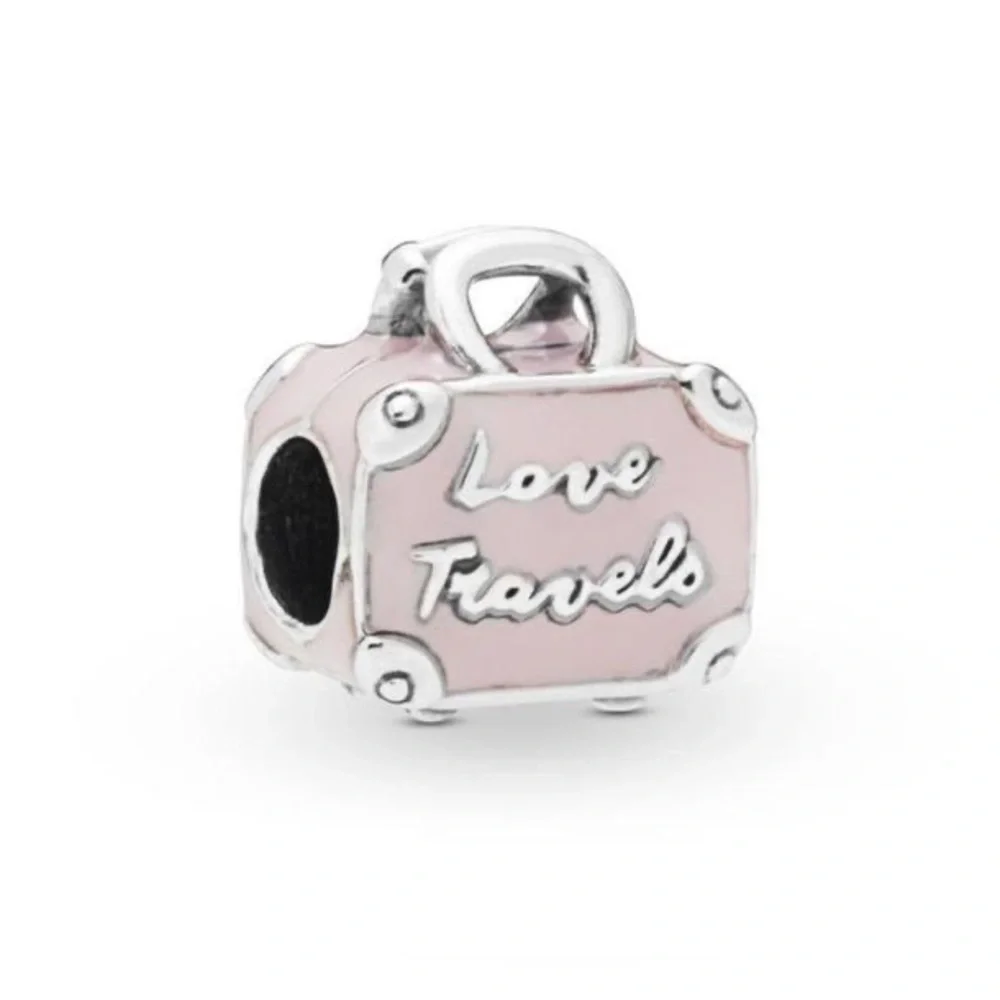 ⭐️Authentic Pandora Pink Travel Bag Charm - Picture 1 of 8